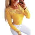 thumbnail image 1 of FASHIONWT Women Casual Long Sleeve Slim Fit Tunic Top Base Stretchy T-Shirt, 1 of 6