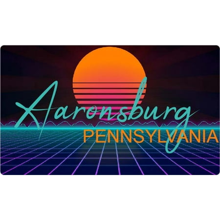 

Aaronsburg Pennsylvania 4 X 2.25-Inch Fridge Magnet Retro Neon Design