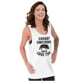 thumbnail image 3 of Chubby Unicorns Need Love Too Rhino Womens Plus Size Graphic Tank Top Brisco Brands 2X, 3 of 5