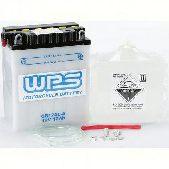 WPS - Western Power Sports  CB12AL-A2; 12V Heavy Duty Battery W / Acid Cb12Al-A2