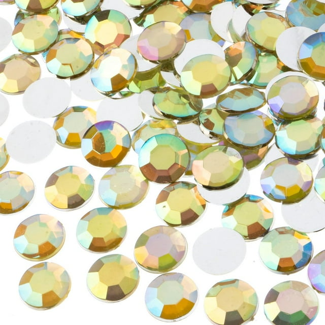 CHUANK Perles John 400 Pcs 12mm (SS50) / Strass Ronds en Acrylique Bleu Royal à Dos Plat