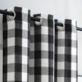 thumbnail image 3 of Flowpartex 2 Panels Buffalo Check Semi Sheer Curtains Black and White Plaid Textured Grommet Drapes for Farmhouse Living Room Bedroom, 40"Wx84"L, 3 of 7