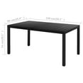 thumbnail image 2 of vidaXL 7 Piece Garden Dining Set PVC Rattan Black, 2 of 5