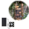 thumbnail image 6 of Portable Solar Panel Fan 2W 5V | Monocrystalline Silicon | DC5521 Output | Low Noise Energy Saving | Outdoor & Pet Exhaust | Chicken Coop Dog Kennel Fan | 6.18x3.7in Panel | 3.15in Fan, 6 of 8