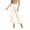 White, variant on QUYUON High Waisted Cargo Pants Women High-Waisted Straight Tube Corduroy Casual Pants Women Dress Pants Long Pant Leg Length Joggers Pant Style N-6500 White M