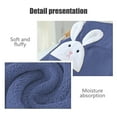 thumbnail image 4 of Easter Bunny Bath Towel Set | Thickened Coral Velvet | Quick-Dry & Highly Absorbent | 75X35Cm + 70X140Cm Towels | Blue Polyester Holiday Bath Set, 4 of 6