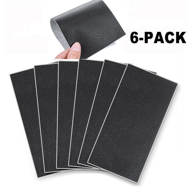 Kits de Réparation en Cuir pour Canapés et Voitures Patchs de Réparation en Cuir kit de Réparation en Vinyle Super Mince 6 Pcs