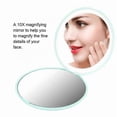 thumbnail image 3 of Mini Lights LED Makeup Mirror 10X Magnify Handheld 12 LED White, 3 of 5