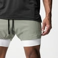 thumbnail image 4 of LYMAYTER Men Sweat Shorts for S-3XL‌ 2 in 1 Athletic Shorts Quick-Dry Breathable Running Dual-Layer Shorts, 4 of 8