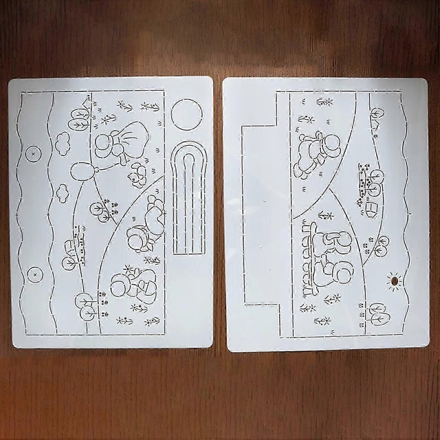 Plastic Stitching Templates Stencil Soft Mould Template for DIY Crafting Art