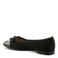 thumbnail image 7 of Patrizia Ainosa Women’s Faux Leather and Bouclé Ballet Flats with Bow Detail, 7 of 7