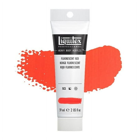 UPC: 0887452050490 | Liquitex Professional Heavy Body Acrylic Paint – Fluorescent Red 59 ml Tube