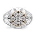 thumbnail image 4 of Finest Gold 14K Two-tone Diamond Mens Ring, Size 10, 4 of 5