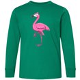 thumbnail image 3 of Inktastic Ladylike Flamingo Long Sleeve Youth T-Shirt, 3 of 5