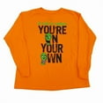 thumbnail image 2 of Zombie Boys Orange Halloween You're On Your Own Long Sleeve Shirt Large, 2 of 2