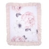 Lambs & Ivy Floral Garden Watercolor & Pink Linen Reversible Crib/Toddler Quilt