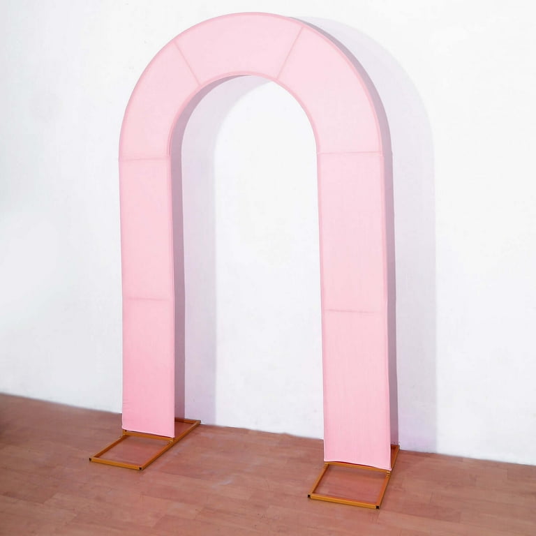 Efavormart 7ft Pink Spandex Fitted Open Arch Backdrop Cover