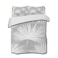 thumbnail image 2 of Quilts Full Size, Grey Palm Leaves Coastal Soft Comforter Bedding Set for Bed, Summer Tropical Botanical Boho Lightweight Quilted Bedspread with Pillow Cover(2 Pieces) for All Season, 78x90 Inch, 2 of 9