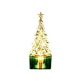 thumbnail image 2 of Mini Christmas Tree Table Lamp LED Night Light, Small Xmas Desktop Ornament for Window Sill Fireplace Holiday Decor, Plastic, Warm White Glow, Gift Box Base, 2 of 6