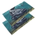 thumbnail image 2 of 2 uds patrón de peces bufanda elástica con protección solar diadema para exteriores protección facial Headwrap #1, 2 of 8
