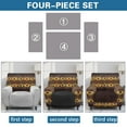thumbnail image 5 of SCRAWLGOD Recliner Chair Covers Stretch Reclining Cover for Recliner Chair Washable 1 Seat Chair Covers for Reclining Chairs with Elastic Band for Dogs Pets, Sunflower Butterfly Leopard Print Brown, 5 of 7