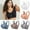 Random colors, variant on HEVIRGO Plus Size Women Shockproof Breathable Wireless Push-up Vest Bra Sport Underwear