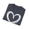 thumbnail image 5 of Heart, Gildan Unisex Softstyle T-Shirt, Heart Drawing Graphic Tee, S-3XL, 5 of 5