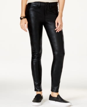 Faux-Leather Slim Pants Size 