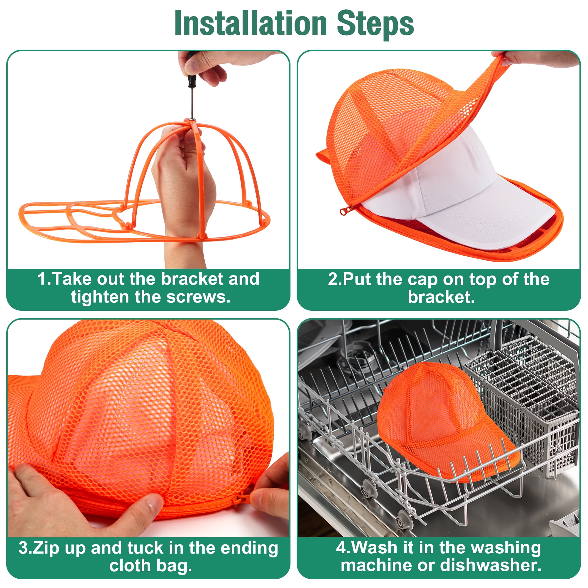 TSOMEI Hat Cleaner for Baseball Cap Foldable Hat Washer Rack for