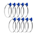 thumbnail image 1 of Abrazadera de manguera POWERTEC 70260V, paquete de 10 unidades, acero inoxidable de 4 pulgadas, 1 of 9