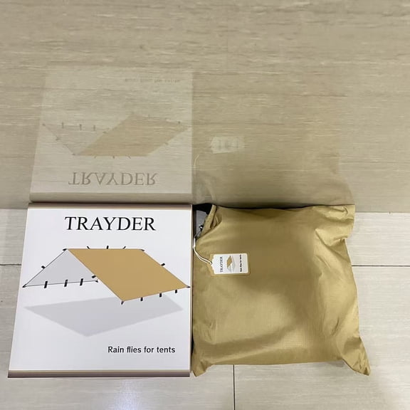 TRAYDER Rain flies for tents, Canvas Tarp with Grommets, Tarp Heavy Duty Tarpaulin Cover Multipurpose tarp Cover Outdoor Furniture Caravan Cover, Easy to Install