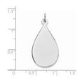 thumbnail image 5 of 925 Sterling Silver Engraveable Teardrop Polished Front, Satin Back Disc Charm Pendant, 5 of 5