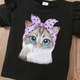 thumbnail image 5 of HCNTES Toddler Baby Girls Spring Summer Clothes Short Sleeves T-Shirt Tops + Shorts Cute Outfits Set For 6-24 Months 2t 3t 4t 5t 6t 7t 8t Kid School Activities, 4-5 Years, 5 of 7