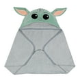 thumbnail image 4 of Lambs & Ivy Star Wars The Child/Baby Yoda/Grogu Gray Hooded Baby Bath Towel, 4 of 5