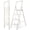 White Finish, variant on Calmwrd Step Ladder Folding 4-Step Woodgrain Finish Aluminum Foldable Step Ladders,Anti-Slip for Home & Kitchen Office 330 lbs