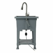 UTILITYSINKS Plastic Utility Sink Freestanding - Single Basin - 24 x 24, Gray