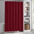 thumbnail image 6 of Shower Curtains for Bathroom-72"x72",Wine Red Dark Maroon Waterproof Bath Curtain Grommet Shower Curtain Set with Hooks, 6 of 9