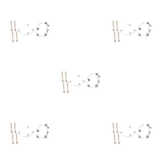 ZLight Plaque de Cou pour Guitare Électrique 4 Trous avec Vis de Remplacement Planche de Réparation d'Instruments en Métal pour Type Professionnel 1 5Ensemble