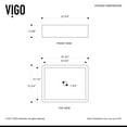 thumbnail image 6 of VIGO Petunia Modern White Matte Stone 23 in. L x 16 in. W x 6 in. H Rectangular Vessel Bathroom Sink, 6 of 10