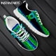 thumbnail image 1 of Zapatillas planas para hombre, con estampado tribal polinesio de tortuga, informales, con cordones, transpirables, para caminar, 1 of 6