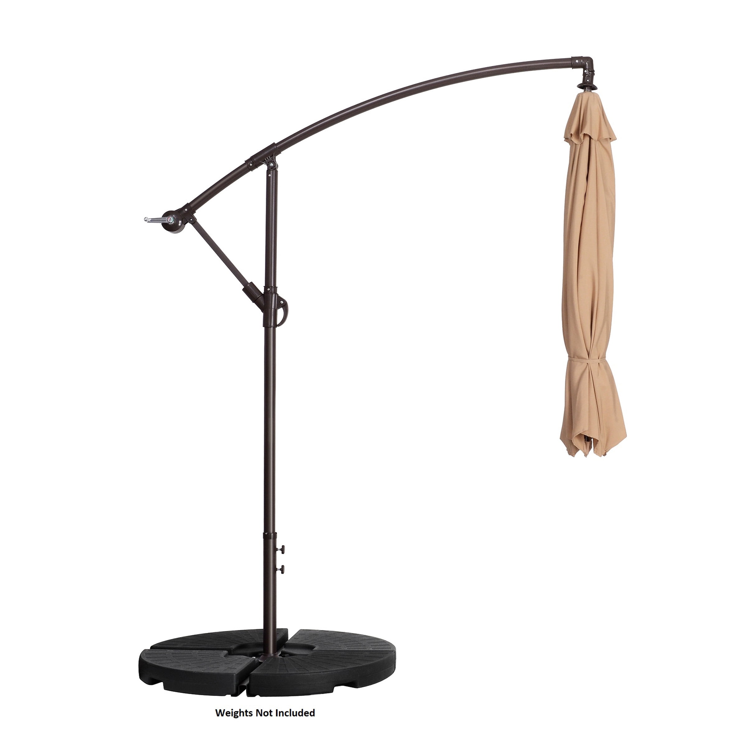 Villacera Cantilever Umbrella - 10FT Offset Outdoor Patio Umbrella with Tilt, Beige