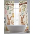 thumbnail image 5 of Easter Rabbits Sheer Curtains 2 Panels Set Colorful Eggs Sheer Window Curtains Light Filtering Rod Pocket Voile Drapes for Bedroom Living Room 52"X108", 5 of 9