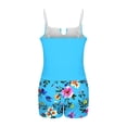 thumbnail image 6 of Aboser Plus Size Womens Sporty Tankini Swimsuits with Built in Bras Push Up Beachwear Retro Boho Floral Printed Bathing Suit Tummy Control 2 Piece Tankinis Sets Light Blue XXXL, 6 of 6