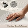 thumbnail image 6 of ODIKA 4'x6' Beige Grey Modern Geometric Abstract Washable Area Rug Contemporary Minimalist Design With Rounded Rectangles for Dorm Room, Small Living Stain Resistant Low Profile, Easy Care, 6 of 7