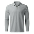 thumbnail image 3 of ameIAEA Men's Long Sleeve Golf T Shirt Lightweight Casual Zip Up Collar Shirts Bussiness Work Tops, 3 of 7