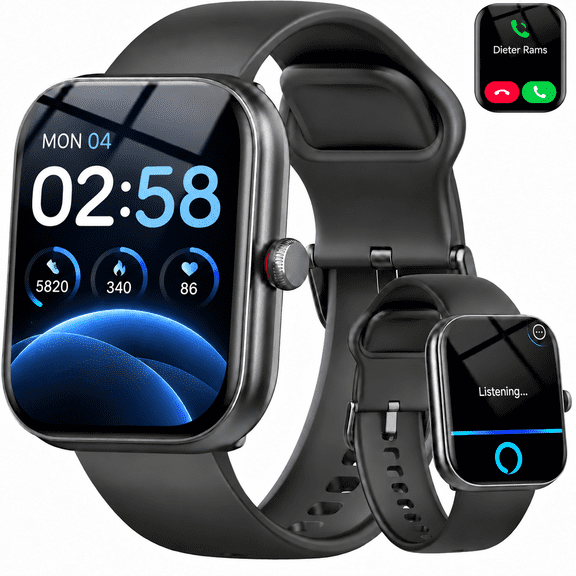 Smart Watch for Men Women, 1.91" Touch Screen Smartwatch for Android iPhone, Alexa Built-in, Fitness Tracker with Bluetooth Call, 100 Sports Modes, IP68 Waterproof, Sleep Monitor