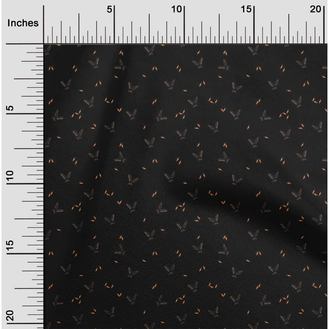 oneOone Polyester Lycra Fabric Carrot & Rabbit Face Animal Decor Fabric Printed BTY 56 Inch Wide
