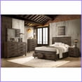 thumbnail image 6 of Queen Size Asian Hardwood Platform Storage Bed with Drawers, Rustic Golden Brown for Master Bedroom, 6 of 6