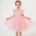 thumbnail image 4 of BFHHYA Girls Long Sleeve Backless Dress Teens Off Shoulder Mini Dresses Summer Square Neck Tie Back Dress 4-13 Years, 4 of 8