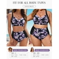 thumbnail image 4 of Set de bikini Hanna Nikole para mujer, talla grande, color morado, 4 of 6